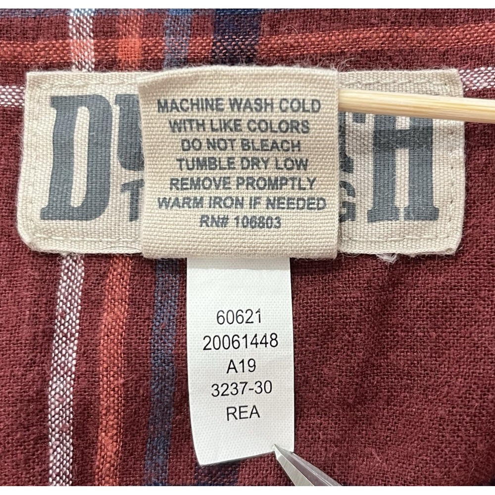 Duluth Trading Mens Shirt 3XL Red Plaid Short Sleeve Hemp Organic Cotton Outdoor - Picture 7 of 7